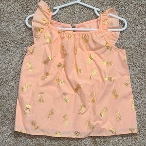 Salmon and gold colored shirt summer spring 3T